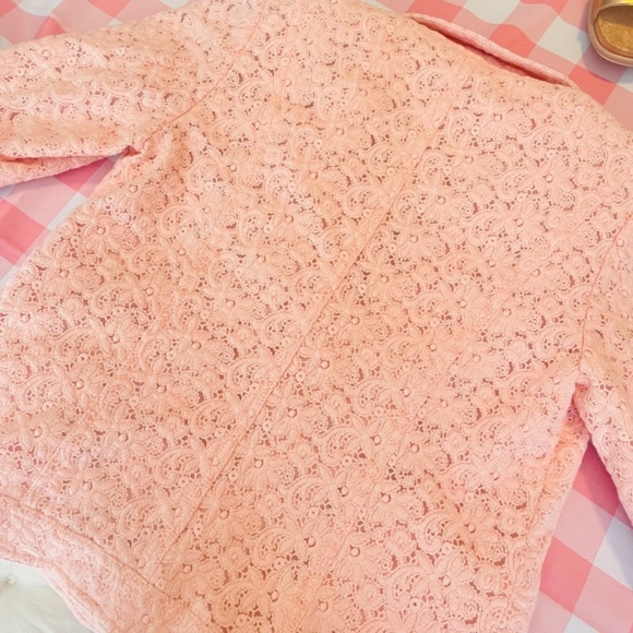 Dialogue Medium pink work blazer embroidered women’s floral print - Picture 5 of 5